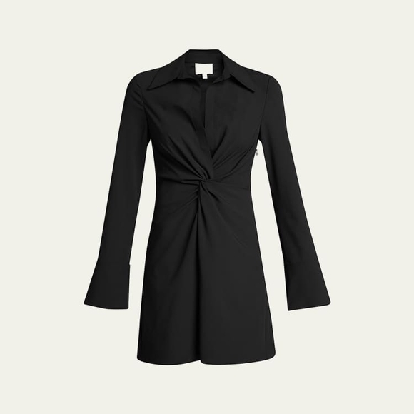 Cinq à Sept Mckenna Dress Women’s Twist-Front Mini Long Sleeve Size 14 - Picture 1 of 6